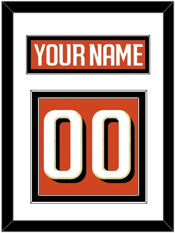 Anaheim Nameplate & Number (Back) - Home Orange - Double Mat 1