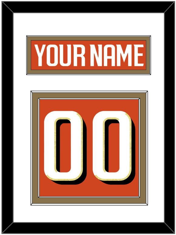 Anaheim Nameplate & Number (Back) - Home Orange - Double Mat 2