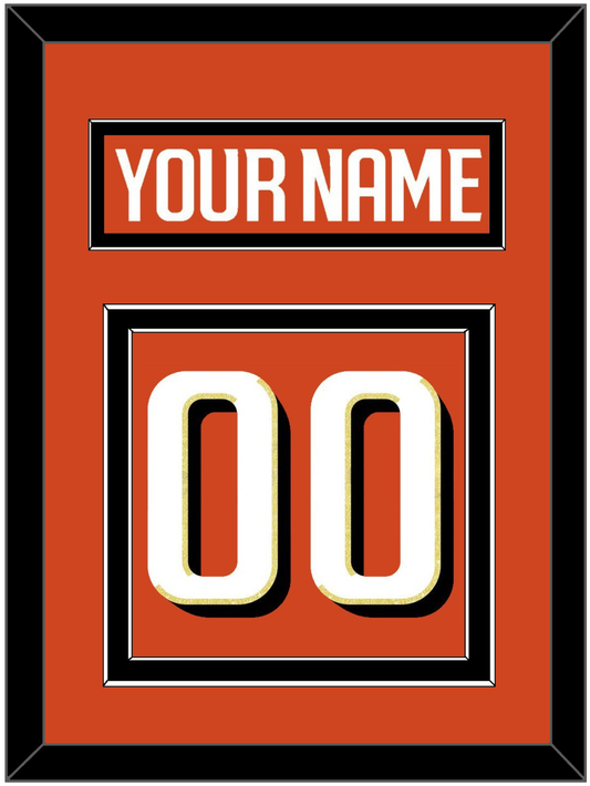 Anaheim Nameplate & Number (Back) - Home Orange - Signature Tier 3