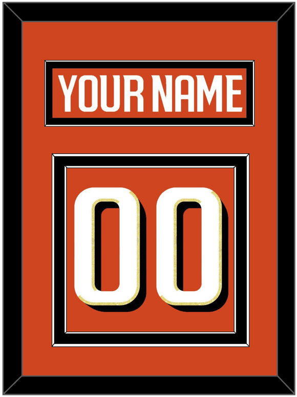 Anaheim Nameplate & Number (Back) - Home Orange - Double Mat 3