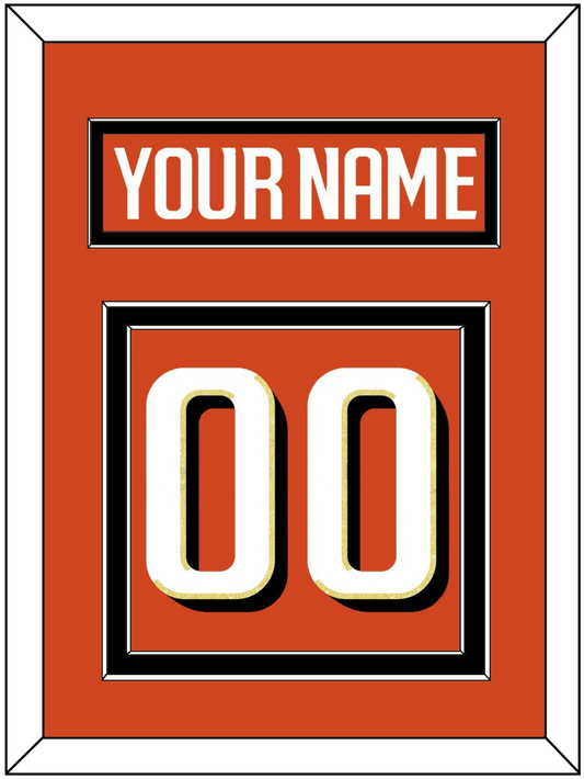 Anaheim Nameplate & Number (Back) - Home Orange - Signature Tier 3