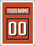 Anaheim Nameplate & Number (Back) - Home Orange - Double Mat 3