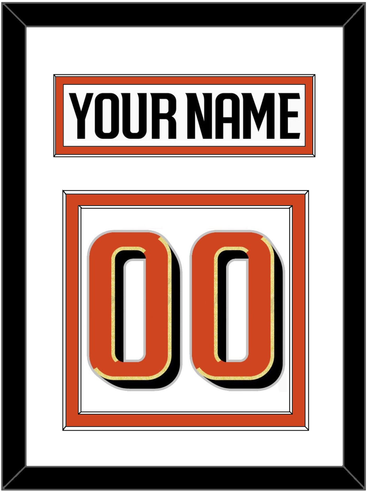 Anaheim Nameplate & Number (Back) - Road White - Signature Tier 1