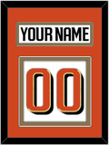 Anaheim Nameplate & Number (Back) - Road White - Double Mat 2