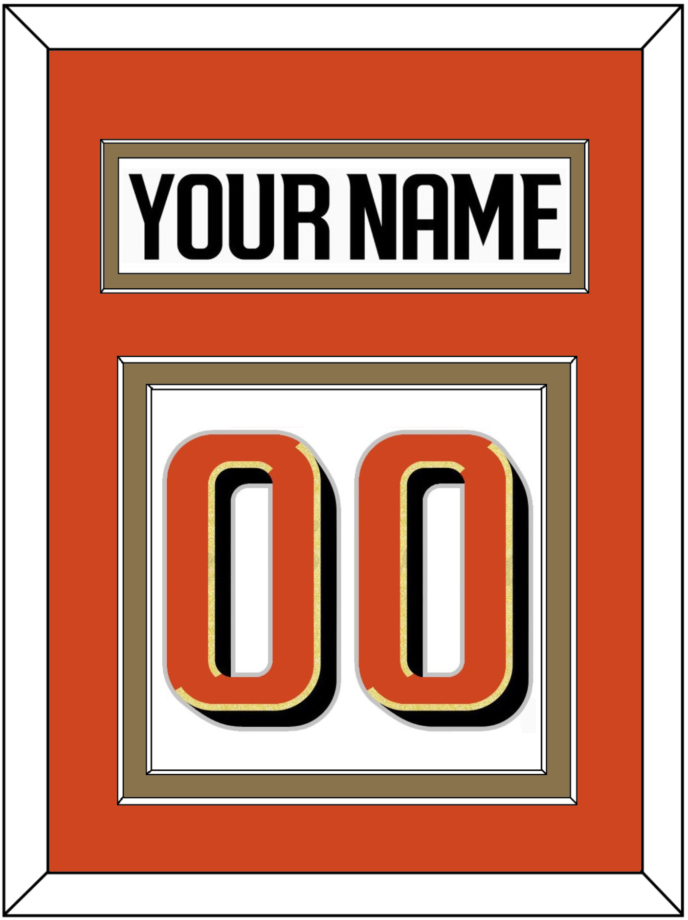 Anaheim Nameplate & Number (Back) - Road White - Signature Tier 2