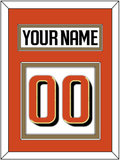 Anaheim Nameplate & Number (Back) - Road White - Double Mat 2
