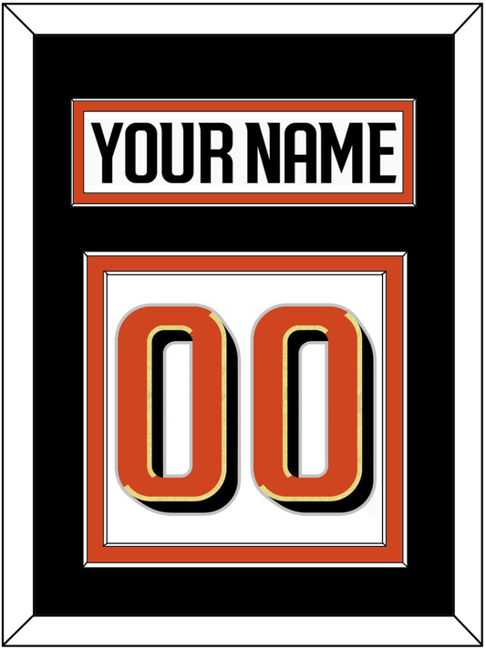 Anaheim Nameplate & Number (Back) - Road White - Signature Tier 3