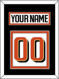 Anaheim Nameplate & Number (Back) - Road White - Double Mat 3