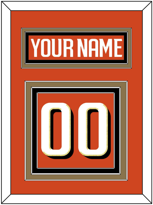 Anaheim Nameplate & Number (Back) - Home Orange - Premier Tier 2