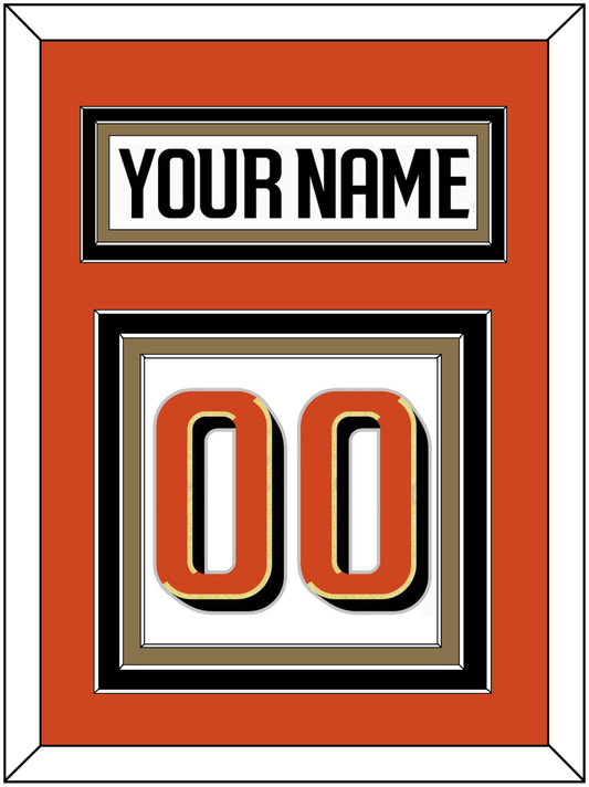 Anaheim Nameplate & Number (Back) - Road White - Premier Tier 2