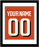 Anaheim Nameplate & Number (Back) Combined - Home Orange - Single Mat 1