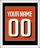 Anaheim Nameplate & Number (Back) Combined - Home Orange - Single Mat 2