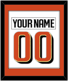 Anaheim Nameplate & Number (Back) Combined - Road White - Single Mat 1