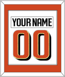 Anaheim Nameplate & Number (Back) Combined - Road White - Single Mat 1