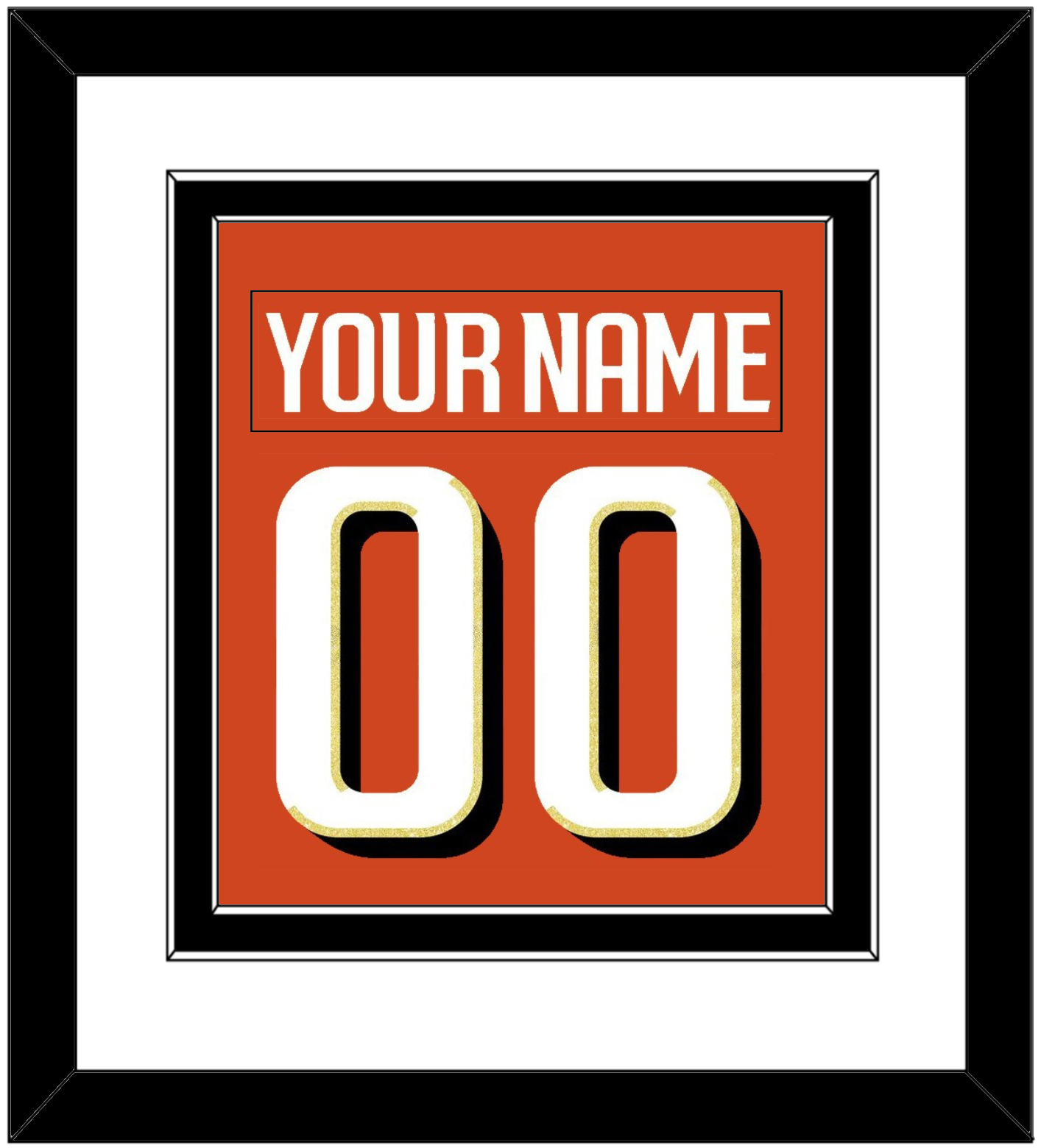 Anaheim Nameplate & Number (Back) Combined - Home Orange - Signature Tier 1