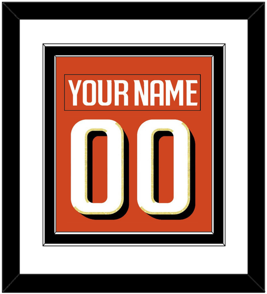 Anaheim Nameplate & Number (Back) Combined - Home Orange - Signature Tier 1
