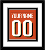 Anaheim Nameplate & Number (Back) Combined - Home Orange - Double Mat 1