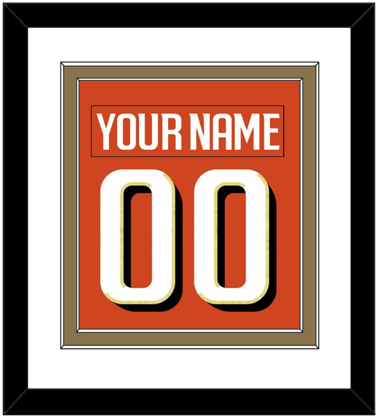 Anaheim Nameplate & Number (Back) Combined - Home Orange - Signature Tier 2