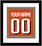 Anaheim Nameplate & Number (Back) Combined - Home Orange - Double Mat 2