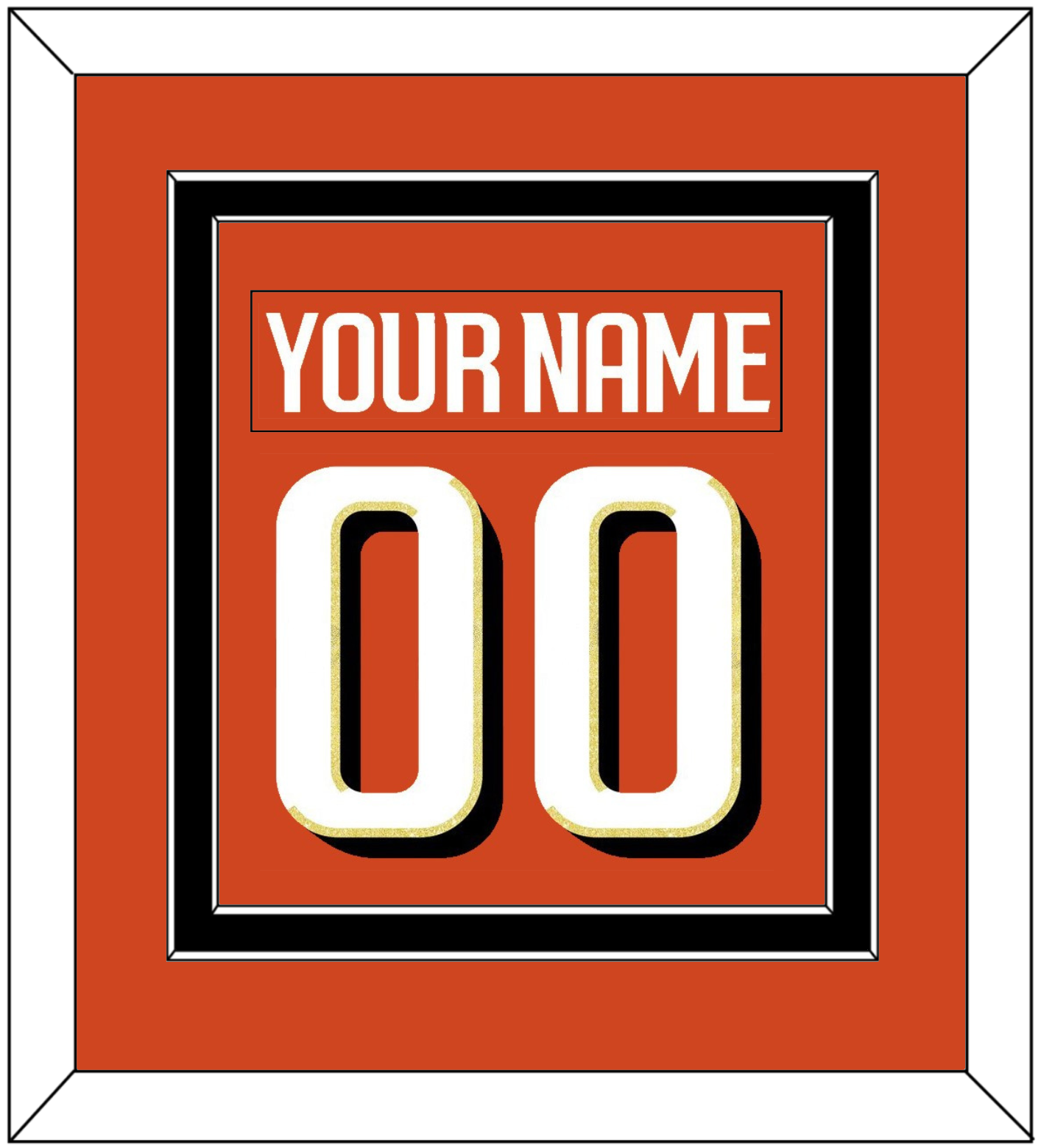 Anaheim Nameplate & Number (Back) Combined - Home Orange - Signature Tier 3