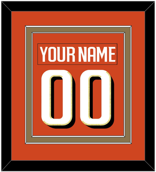 Anaheim Nameplate & Number (Back) Combined - Home Orange - Signature Tier 4
