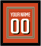 Anaheim Nameplate & Number (Back) Combined - Home Orange - Double Mat 4