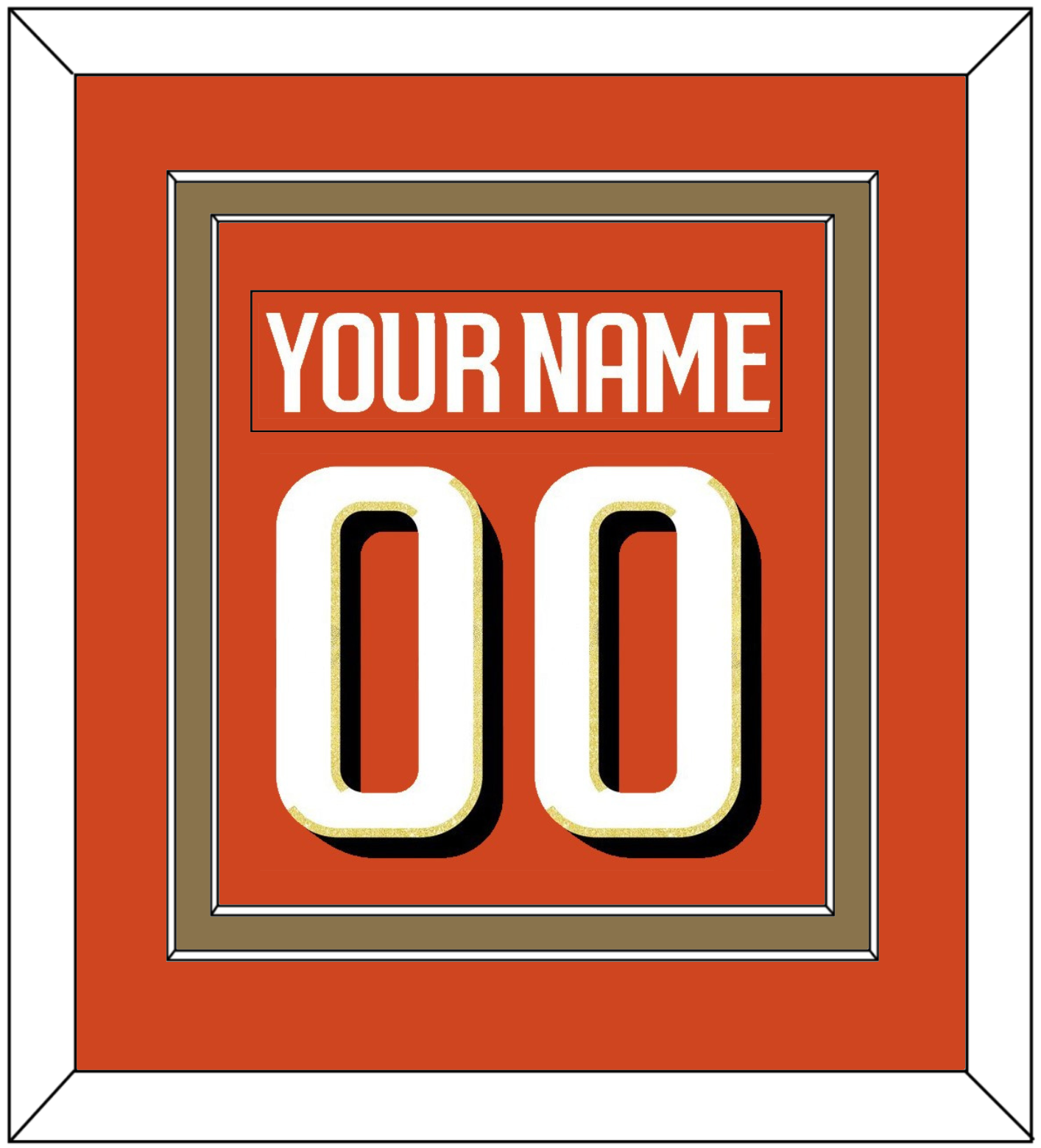 Anaheim Nameplate & Number (Back) Combined - Home Orange - Signature Tier 4