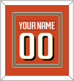 Anaheim Nameplate & Number (Back) Combined - Home Orange - Double Mat 4