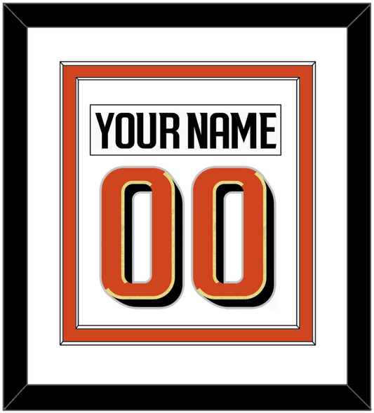 Anaheim Nameplate & Number (Back) Combined - Road White - Signature Tier 1