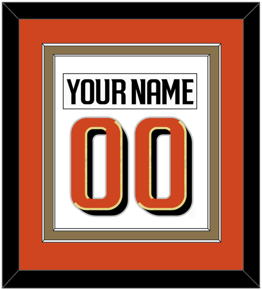 Anaheim Nameplate & Number (Back) Combined - Road White - Signature Tier 2