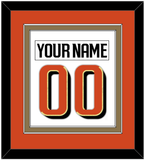 Anaheim Nameplate & Number (Back) Combined - Road White - Double Mat 2