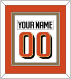 Anaheim Nameplate & Number (Back) Combined - Road White - Double Mat 2