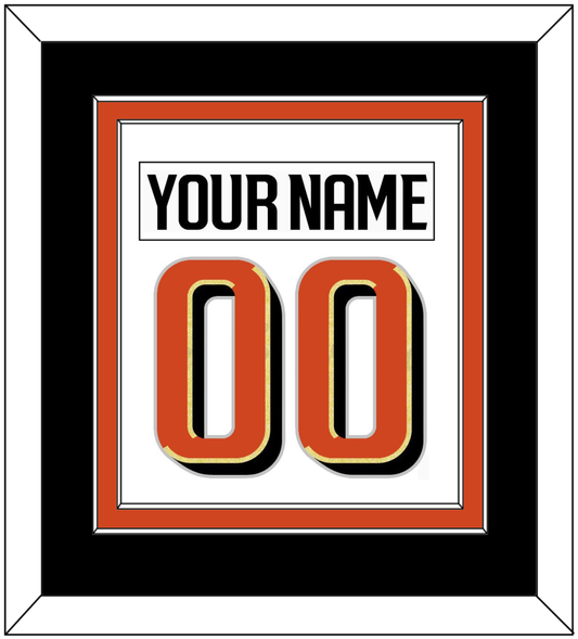 Anaheim Nameplate & Number (Back) Combined - Road White - Signature Tier 3