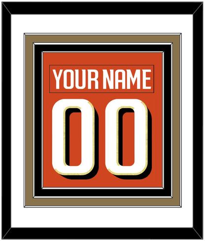 Anaheim Nameplate & Number (Back) Combined - Home Orange - Premier Tier 1