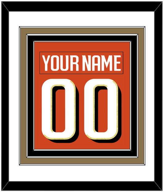 Anaheim Nameplate & Number (Back) Combined - Home Orange - Premier Tier 1
