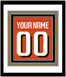 Anaheim Nameplate & Number (Back) Combined - Home Orange - Triple Mat 1