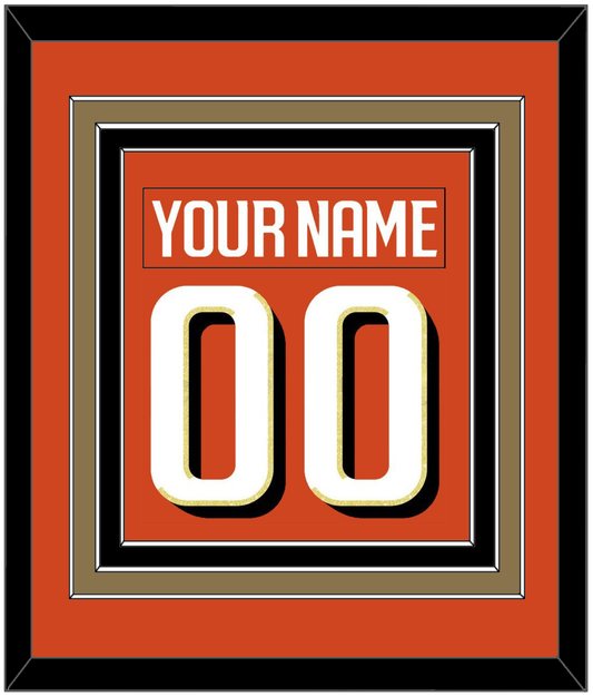 Anaheim Nameplate & Number (Back) Combined - Home Orange - Premier Tier 2