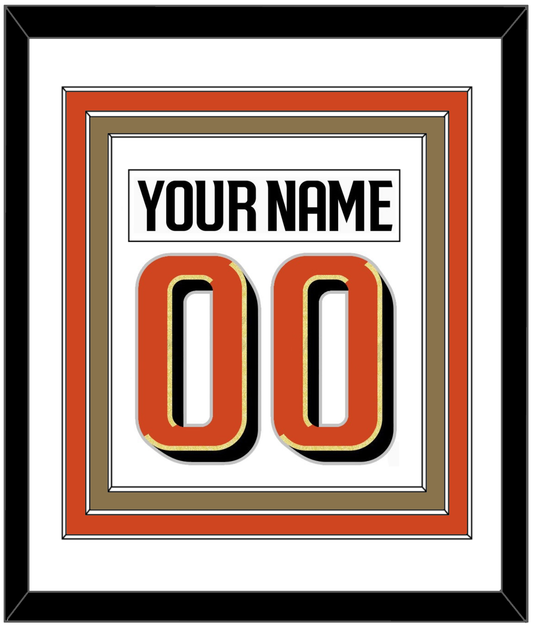 Anaheim Nameplate & Number (Back) Combined - Road White - Premier Tier 1