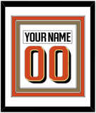 Anaheim Nameplate & Number (Back) Combined - Road White - Triple Mat 1