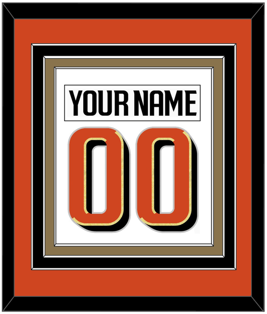 Anaheim Nameplate & Number (Back) Combined - Road White - Premier Tier 2
