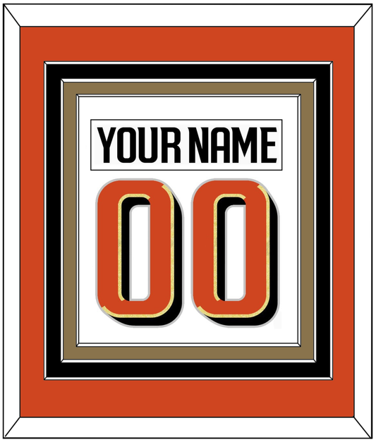 Anaheim Nameplate & Number (Back) Combined - Road White - Premier Tier 2