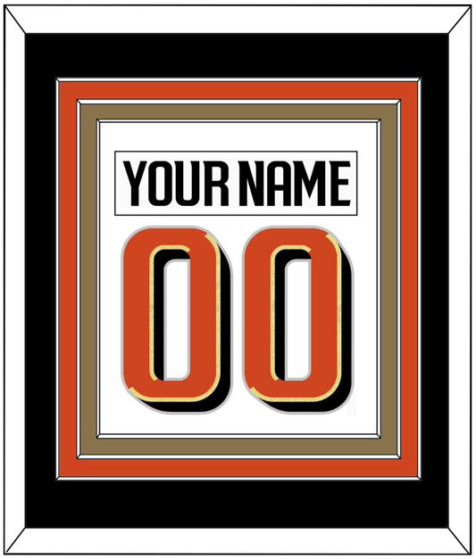 Anaheim Nameplate & Number (Back) Combined - Road White - Premier Tier 3