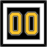 Boston Number (Back) - Road/Home Black (1995-2007) - Single Mat 1