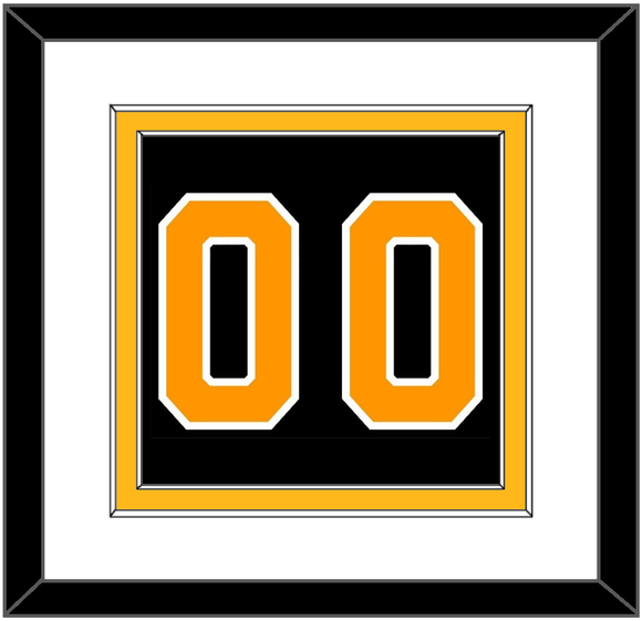 Boston Number (Back) - Home Black - Double Mat 1