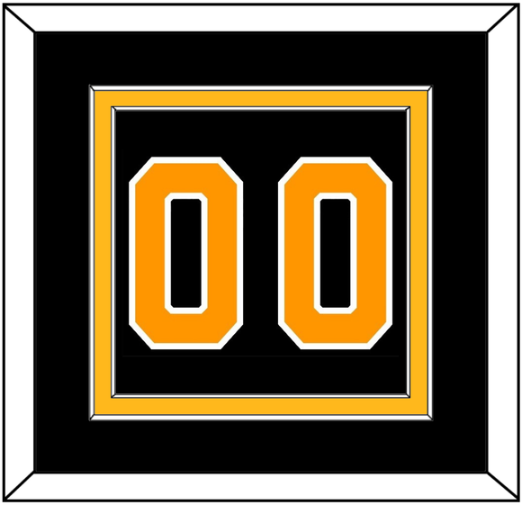 Boston Number (Back) - Home Black - Double Mat 2