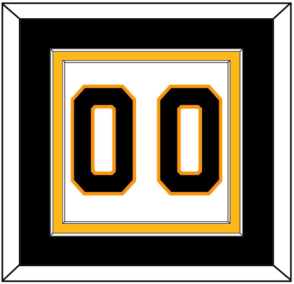 Boston Number (Back) - Road White - Double Mat 3