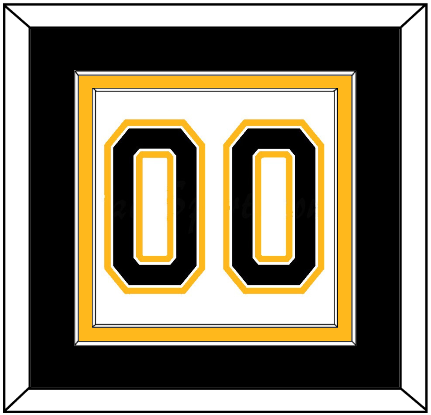 Boston Number (Back) - Road White (2007-2017) - Signature Tier 3