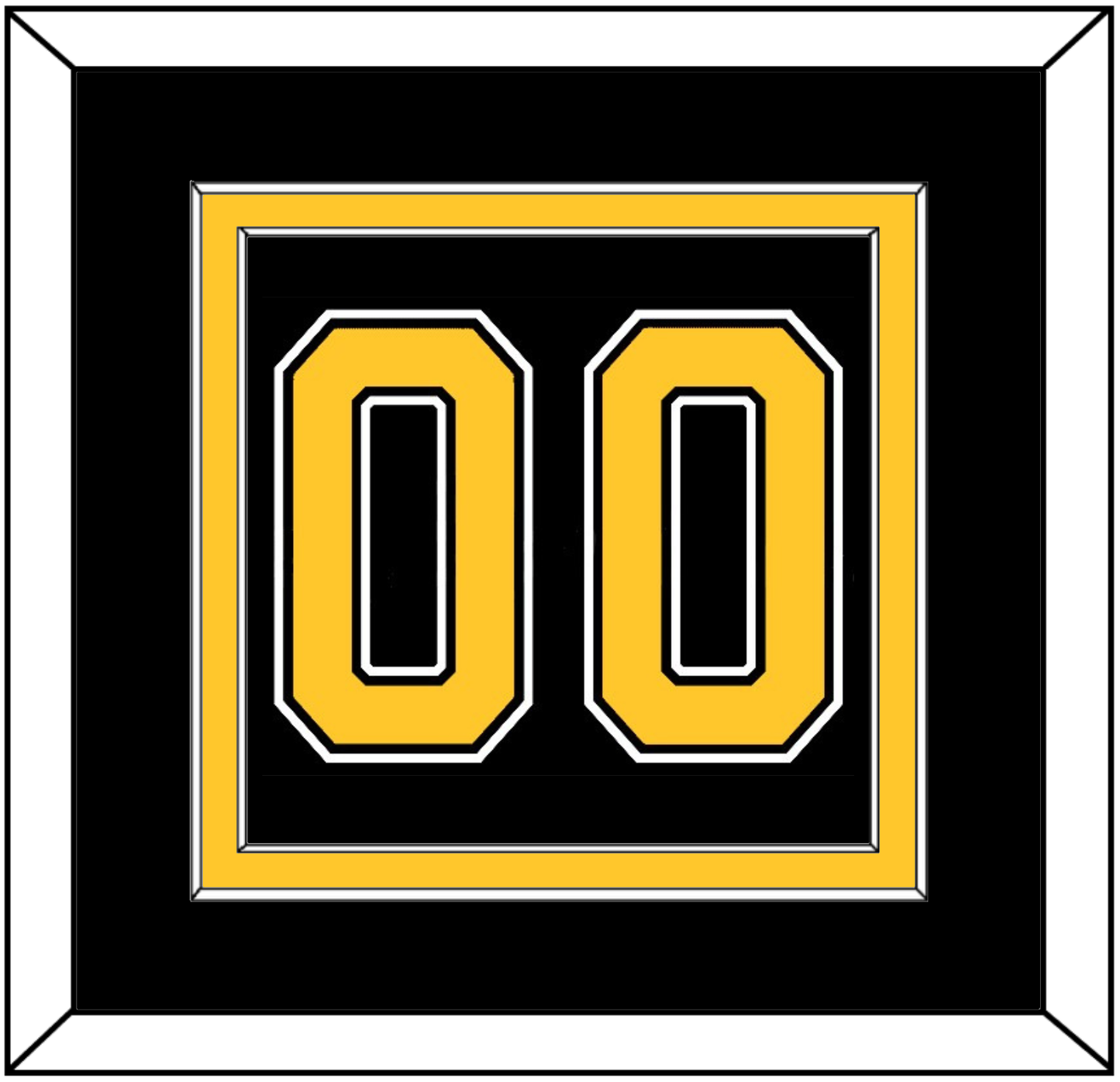 Boston Number (Back) - Home Black (2007-2017) - Signature Tier 2