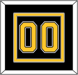 Boston Number (Back) - Road/Home Black (1995-2007) - Double Mat 2