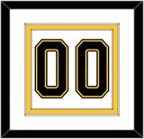 Boston Number (Back) - Home/Road White (1995-2007) - Double Mat 1